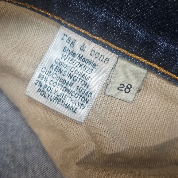 rag & bone JEAN Jeans Womens 28 Dark Wash Kensington Skinny Made USA W1502K353N - Picture 5 of 8